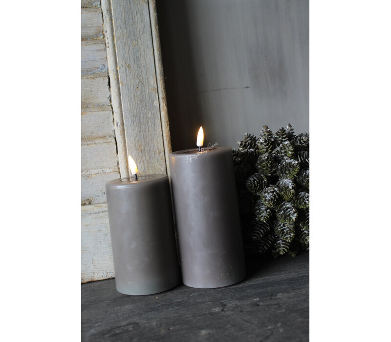 Wax LED kaars Mocca 15 x 7,5 cm