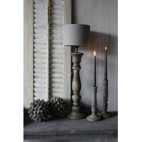 Hoge smalle baluster lampvoet Old brown 60cm