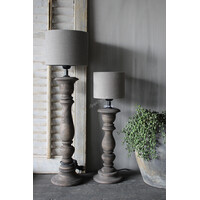 Hoge smalle baluster lampvoet Old brown 60cm