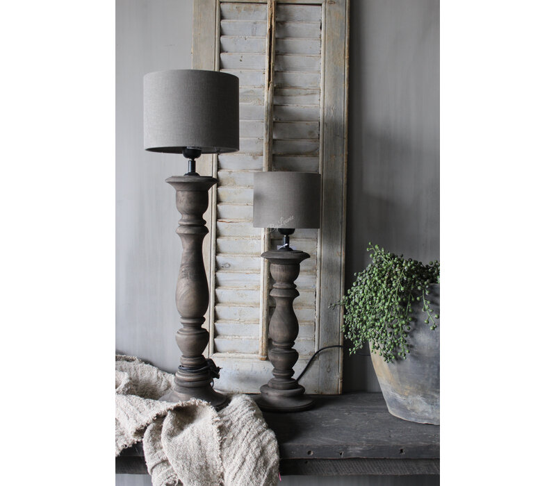Hoge smalle baluster lampvoet Old brown 60cm