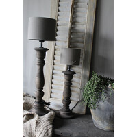 Hoge smalle baluster lampvoet Old brown 60cm