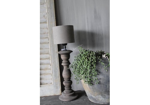 Hoge smalle baluster lampvoet Old brown 45cm