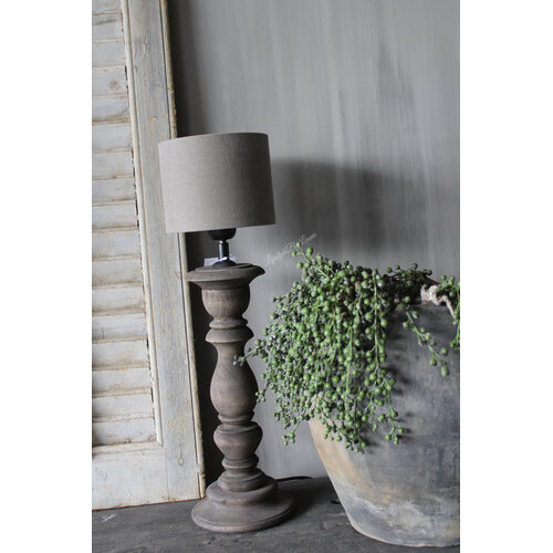 Hoge smalle baluster lampvoet Old brown 45 cm 