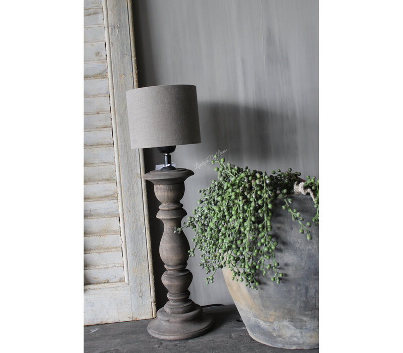 Hoge smalle baluster lampvoet Old brown 45cm