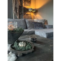 Velvet kussen Old flax 60x60cm