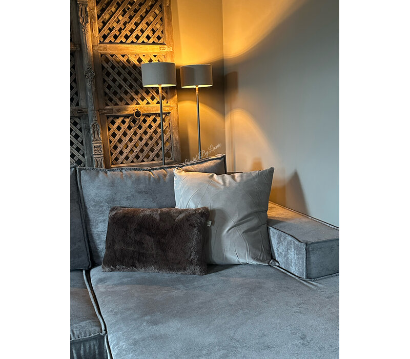 Velvet kussen Old flax 60x60cm