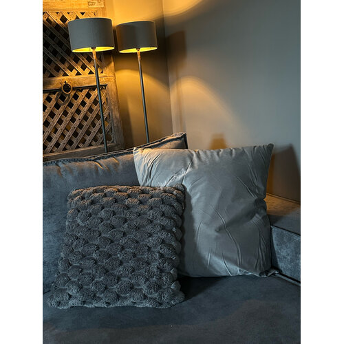 Kussen Viv fleece bont Driftwood 45 x 45 cm 