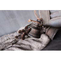 LUKSA houten kerstklokje Antique Grey 13 cm