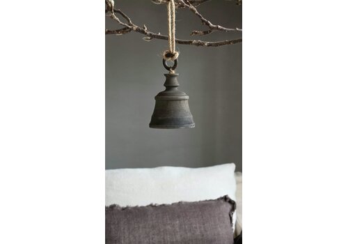 LUKSA LUKSA houten kerstklokje Antique Grey 13 cm
