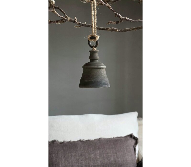 LUKSA houten kerstklokje Antique Grey 13cm