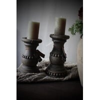 Brynxz candleholder relief Brown 23x13cm