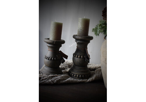 Brynxz Brynxz candleholder relief Brown 23 x 13 cm