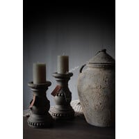 Brynxz candleholder relief Brown 23x13cm