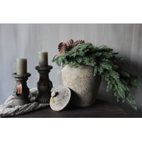Brynxz candleholder relief Brown 23x13cm