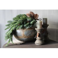Brynxz candleholder relief Brown 20x13cm
