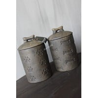 Brynxz set van 2 potten Dog storage Brown 18x12cm