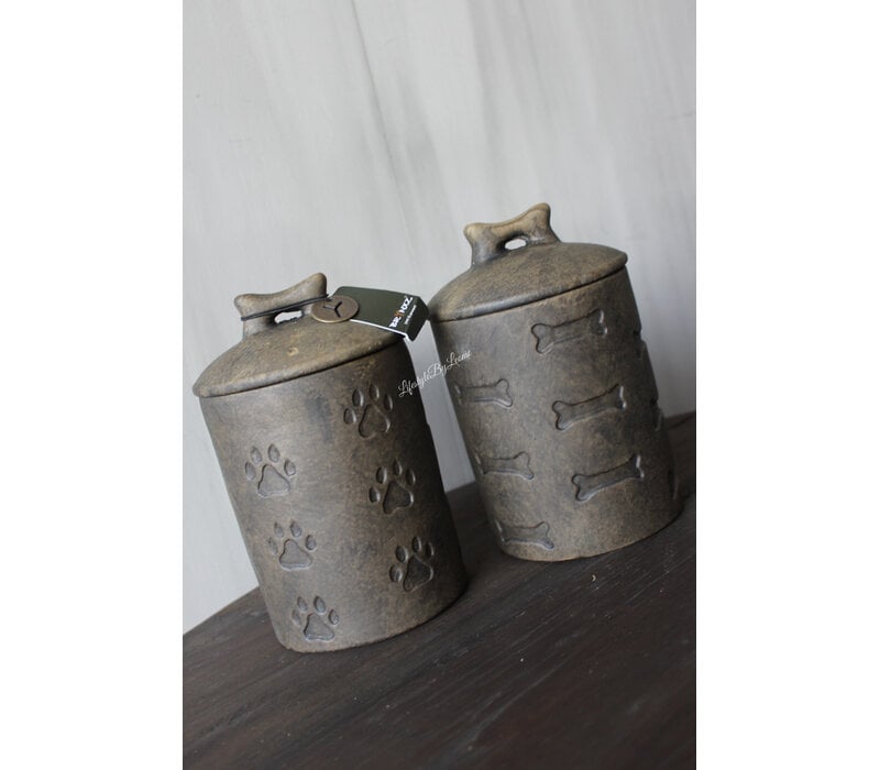 Brynxz set van 2 potten Dog storage Brown 18x12cm