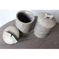 Brynxz set van 2 potten Dog storage Brown 18x12cm