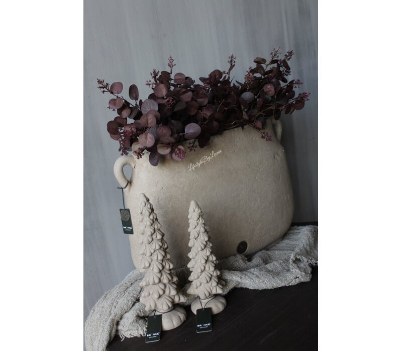 Brynxz ovale pot met oren Taupe 46x17x31cm