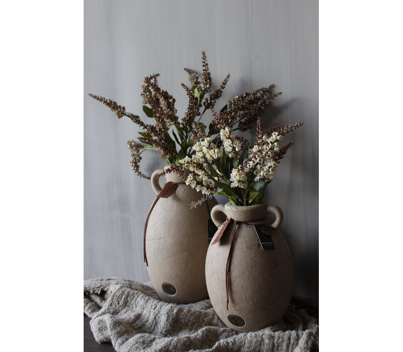 Brynxz classic vaas met 2 oren Taupe 30 x 19 cm
