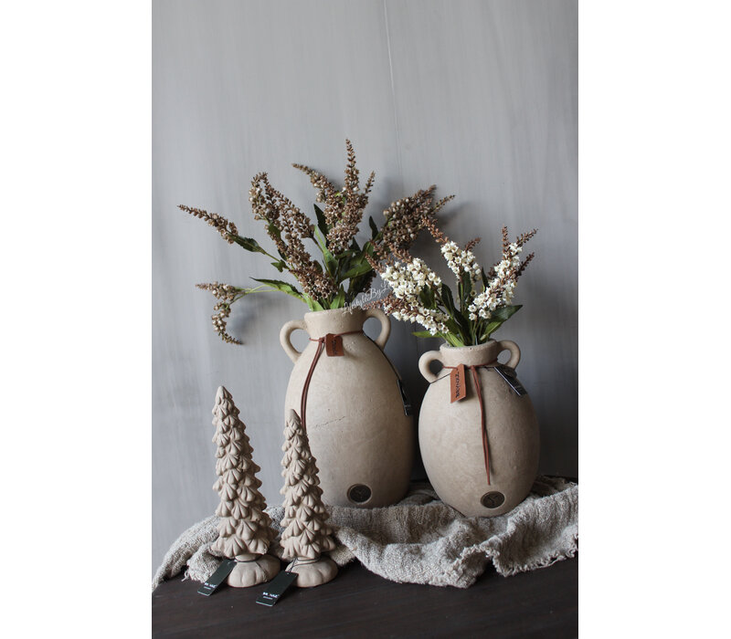 Brynxz classic vaas met 2 oren Taupe 30 x 19 cm