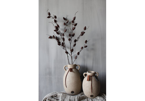 Brynxz Brynxz classic vaas met 2 oren Taupe 30x19cm