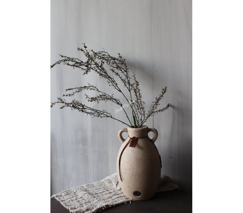 Brynxz classic vaas met 2 oren Taupe 25x17cm