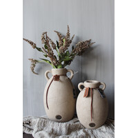 Brynxz classic vaas met 2 oren Taupe 25x17cm