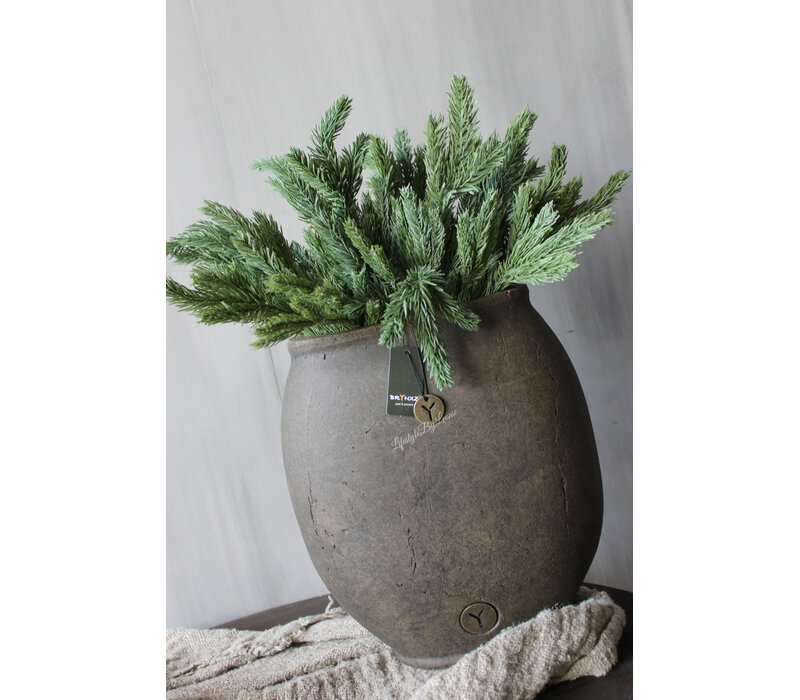 Brynxz ovale pot tall Brown 32x17x36cm