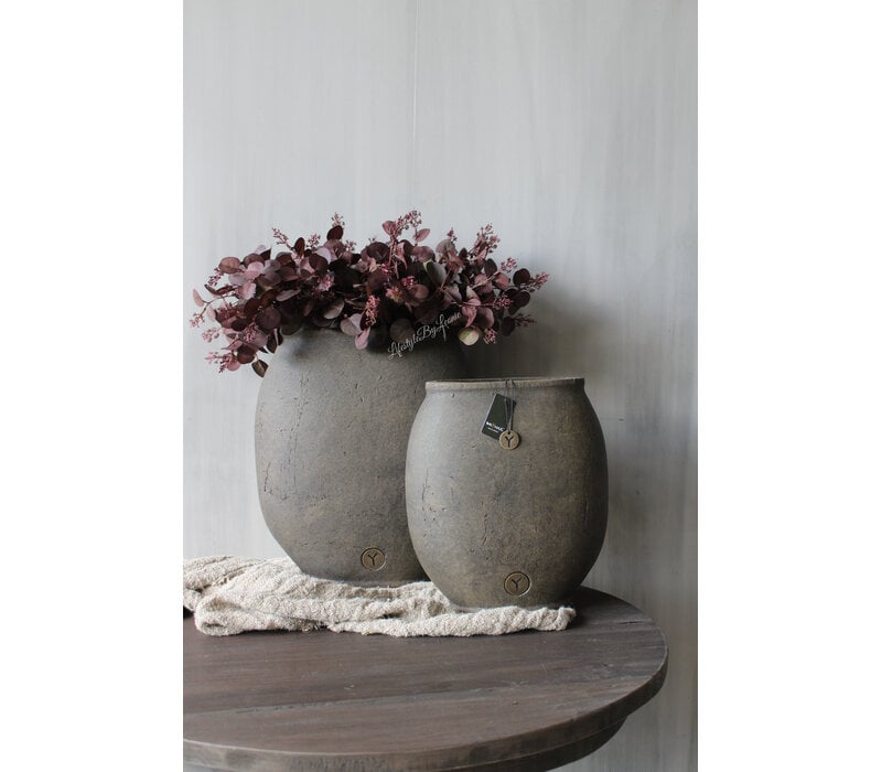 Brynxz ovale pot tall Brown 32x17x36cm
