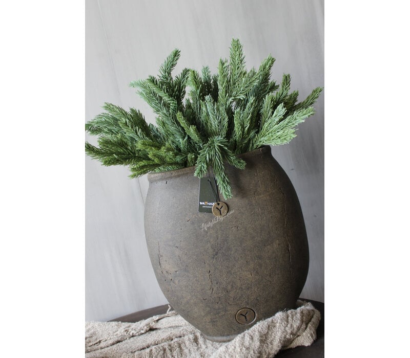 Brynxz ovale pot tall Brown 26x14x29cm