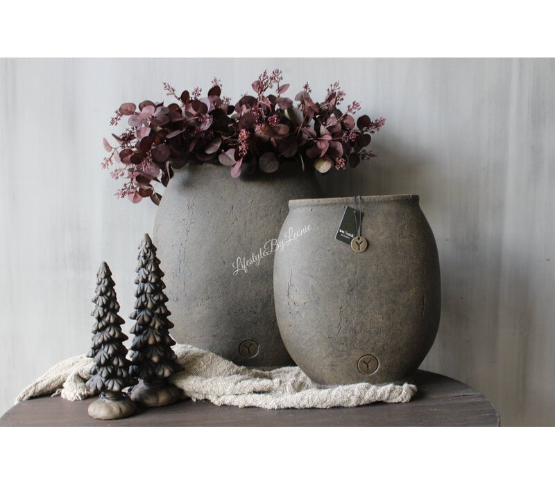 Brynxz ovale pot tall Brown 26x14x29cm