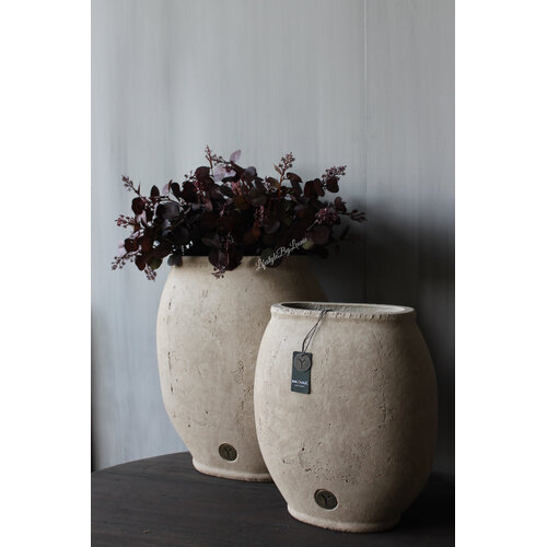 Brynxz ovale pot tall Taupe 26x14x29cm 