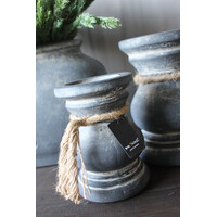 Brynxz dikke baluster kandelaar met touw Ancient clay 11x17cm