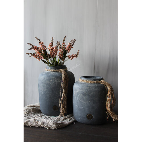 Brynxz ovale pot rope Ancient clay 30 x 22 x 16 cm 
