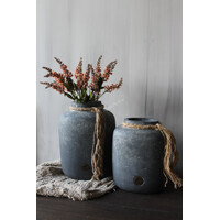 Brynxz ovale pot rope Ancient clay 19x12x25cm