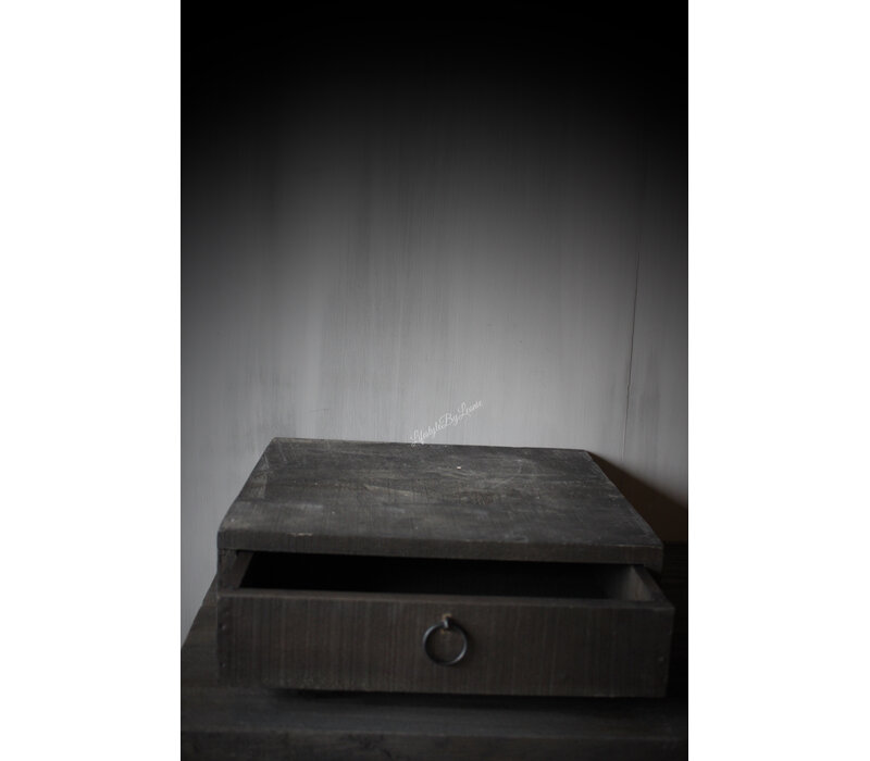Houten lade bak voor koffie apparaat Black wash- 1 lade