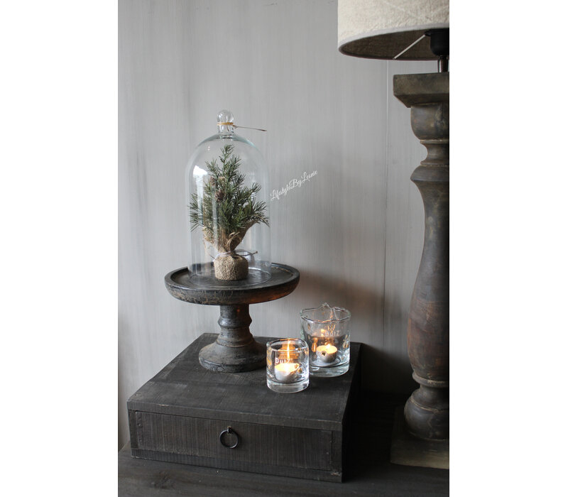 Houten lade bak voor koffie apparaat Black wash- 1 lade