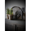 Ronde houten schaal Black wash 50cm
