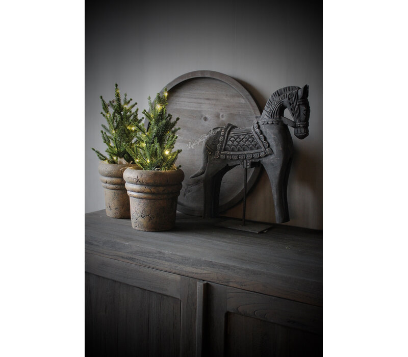 PTMD bloempot Helena bruin 19 cm