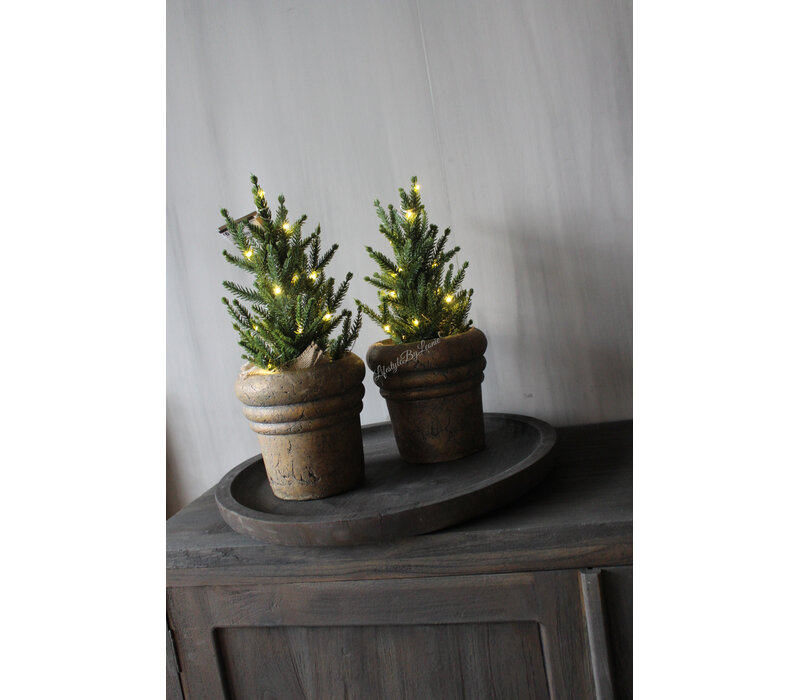 PTMD bloempot Helena bruin 19 cm