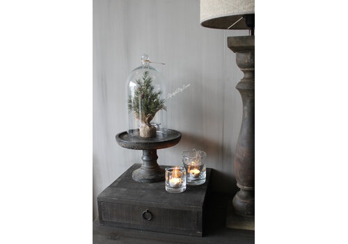 Plateau op voet Old grey Marie S