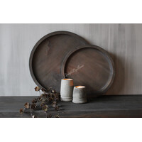 Stenen kandelaar Organic grey 15 cm