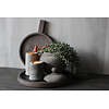 Stenen kandelaar Organic grey 15 cm