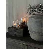 Houten lade bak voor koffie apparaat Black wash- 2 lades