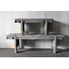 Houten venterbank krukje Old grey wash 38cm