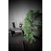 Houten venterbank krukje Old grey wash 38cm