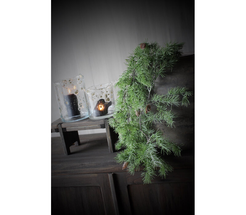Houten venterbank krukje Old grey wash 38cm