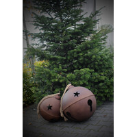Roestige kerst-bel 56cm