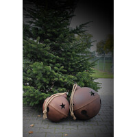 Roestige kerst-bel 56cm